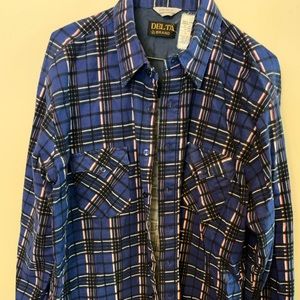 VINTAGE Men’s Delta Flannel Medium Long COOL!